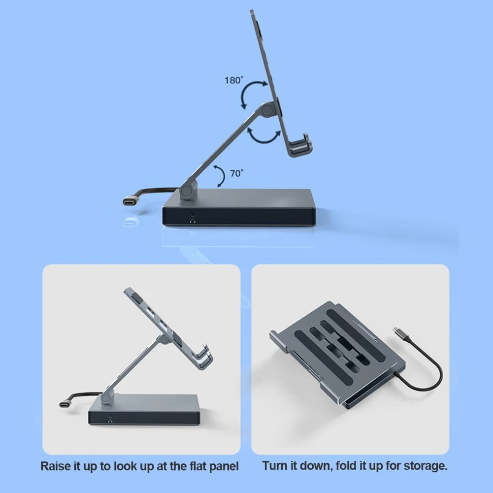 Docking station per tablet tipo C Staffa mobile compatibile HDMI HUB PD USB3.0 Hub USB 3.0 4K 60HZ 5Gbps Slot SD TF Gigabit Ethernet