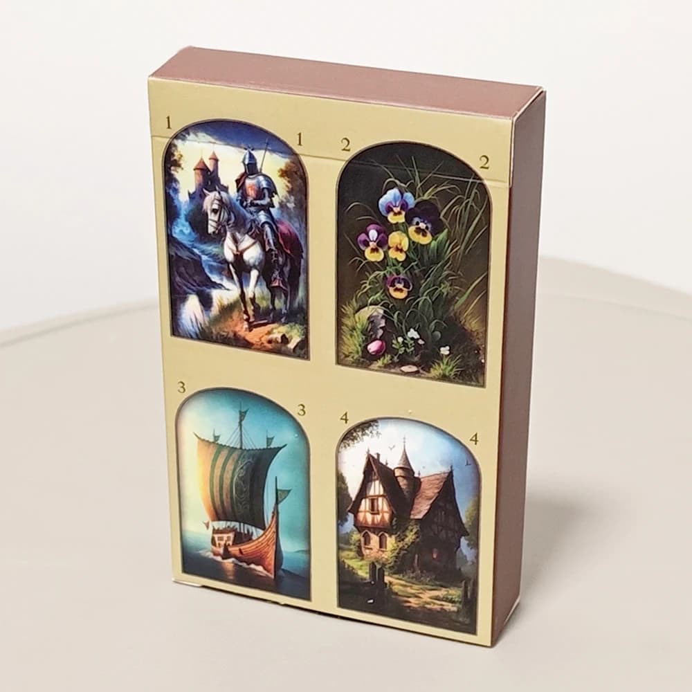 Mazzo Oracle Lenormand medievale 36 carte 9 * 6 cm stampate su cartoncino doppio goffrato 350GSM