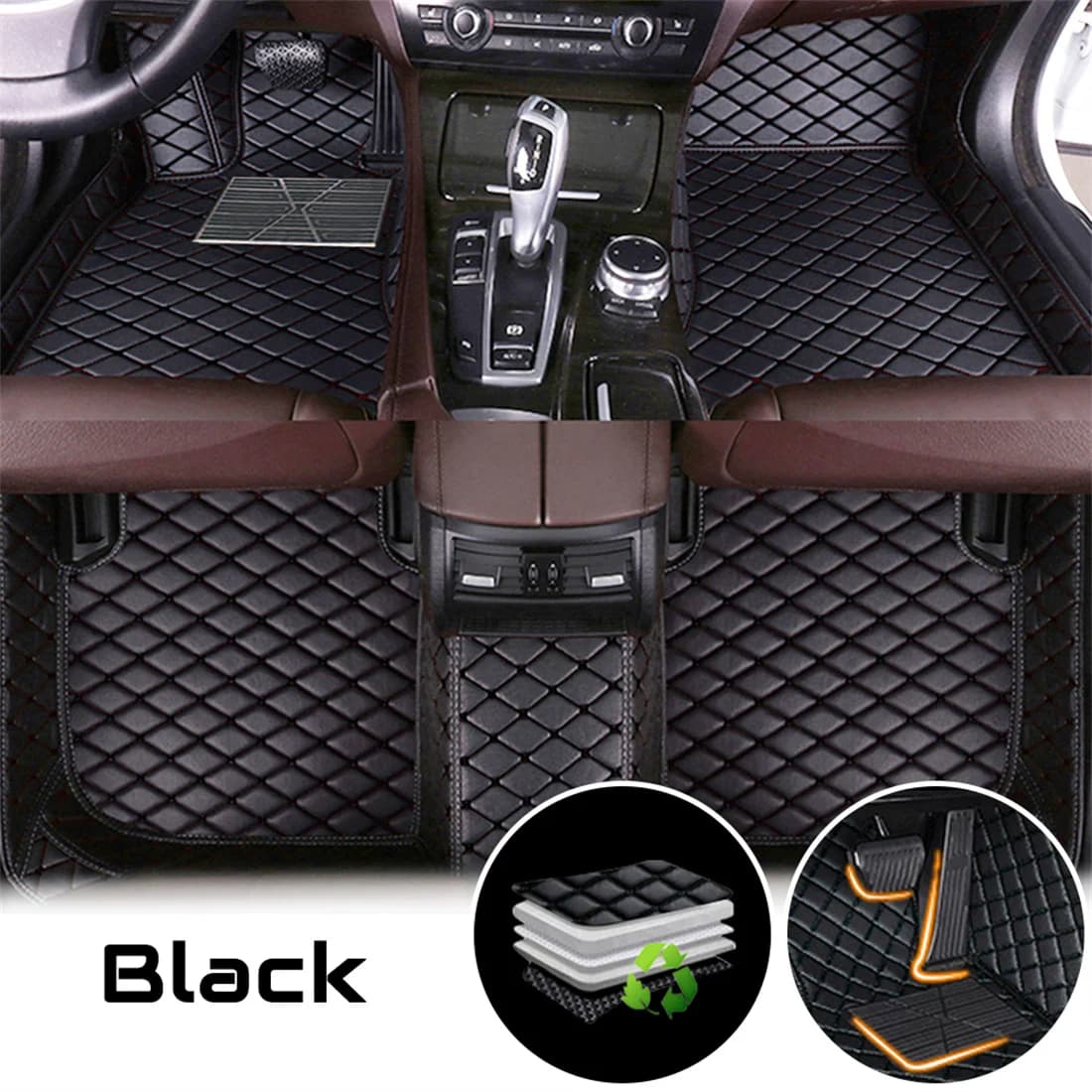 Custom Car Mat for Nissan Versa Sunny/Note 2012-2025 N18 MK4 E12 E13 Interior Artificial Leather Accessories