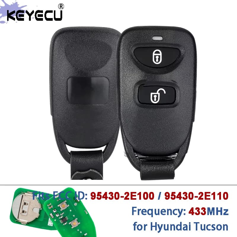 KEYECU P/N: 95430-2E100, 95430-2E110 433 MHz FCC ID: OKA-311T Portachiavi per auto remoto per Hyundai Tucson 2005 2006 2007 2008 2009