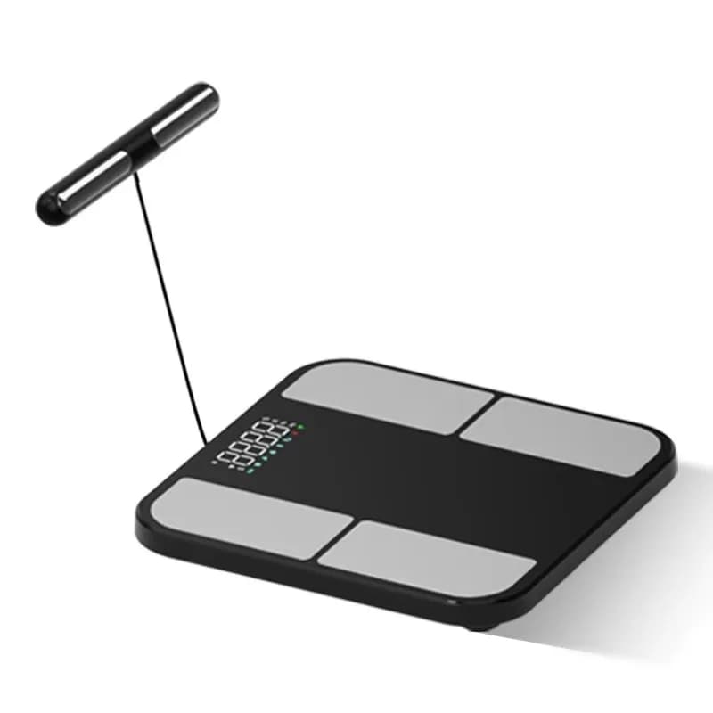 Eight-Electrode Enabled LED Display 180kg Capacity Battery Powered Body Fat Scale with Moisture Measurement and For