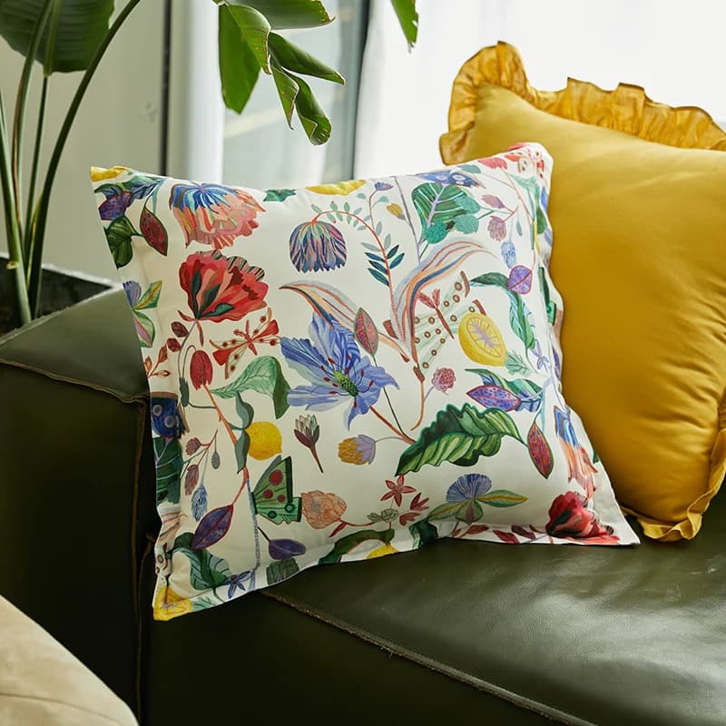 Lotus Leaf Throw Pillow Living Room Sofa Cushion Bedside Pillow Chair Back Office Waist Pillow