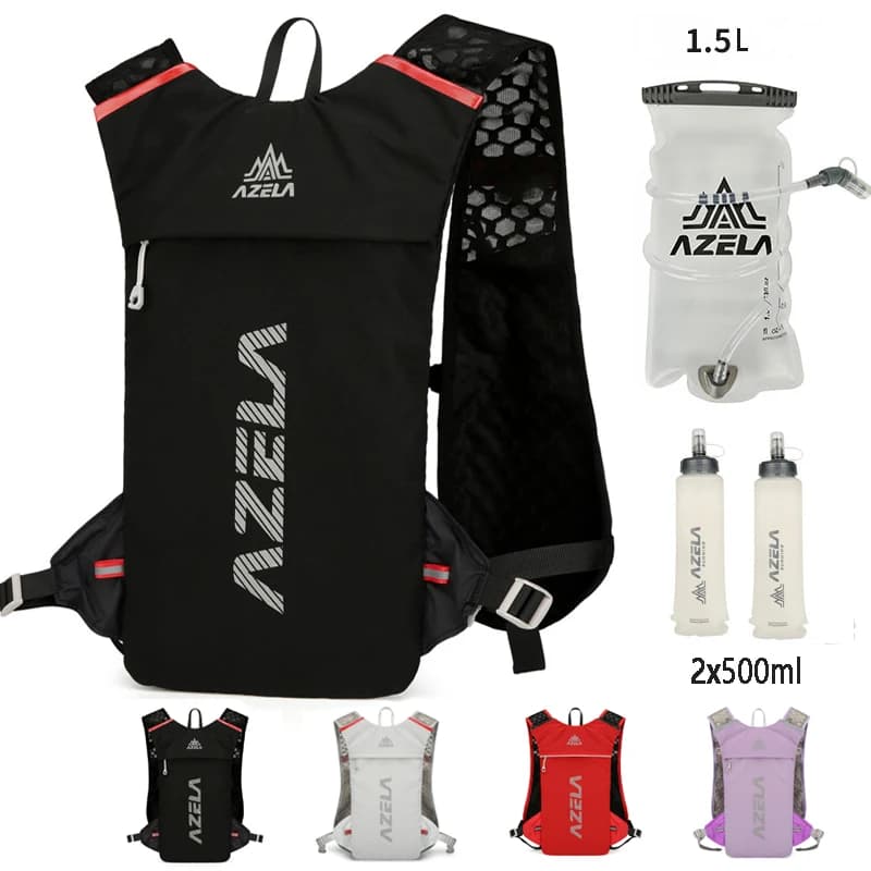 Outdoor Trail Running 5L Ultralight Backpack Jogging vest Men Breathable Marathon Bicycle Bag Water Bottle 1.5L 500ML