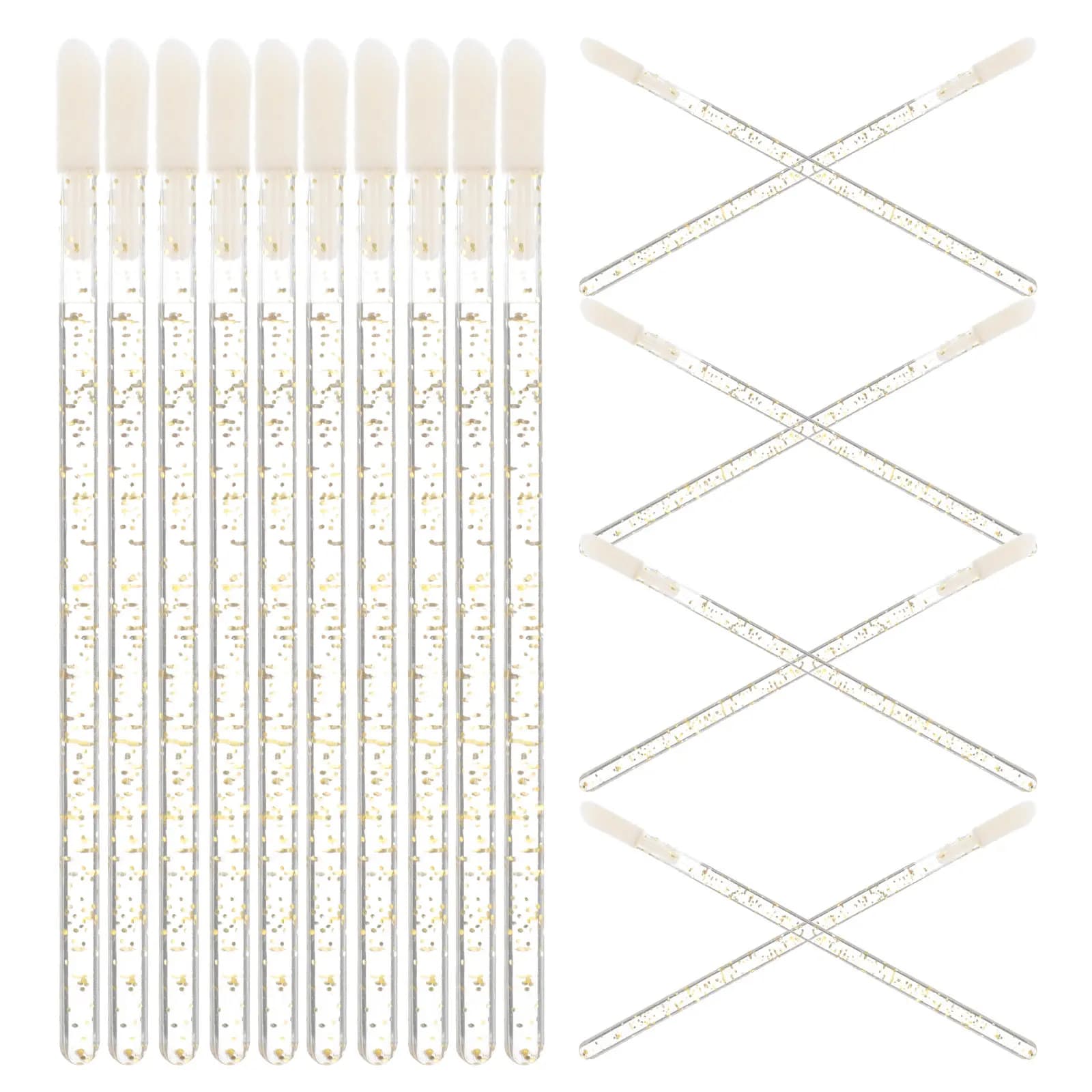 100Pcs Disposable Crystal Lip Applicators Soft Lipstick Gloss Balm Brushes for Professional Makeup Tools Lipstick Brushes