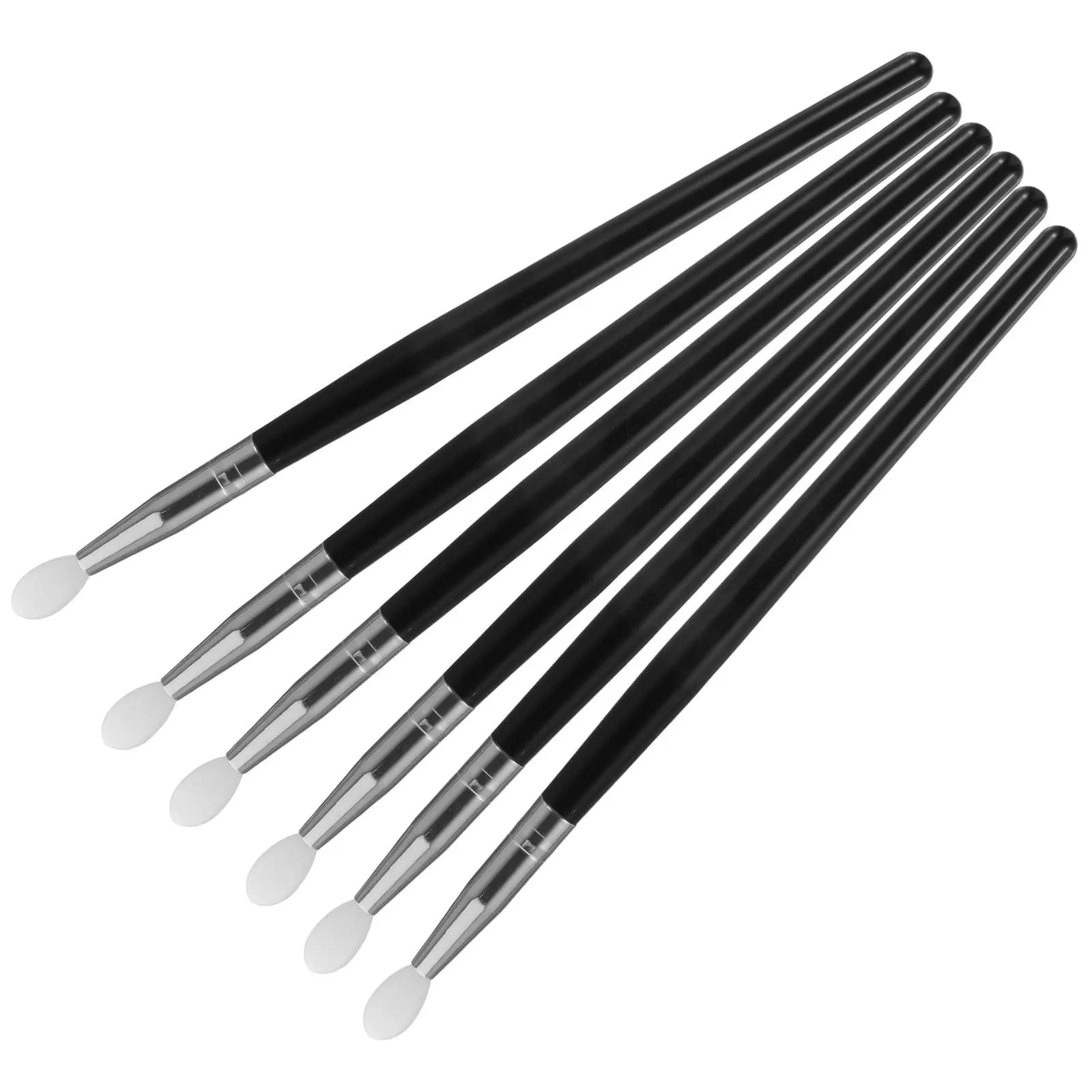 Set di 6 applicatori per trucco in silicone per ombretto, lucidalabbra, rossetto, strumenti per sfumare la crema, maschera facciale professionale riutilizzabile