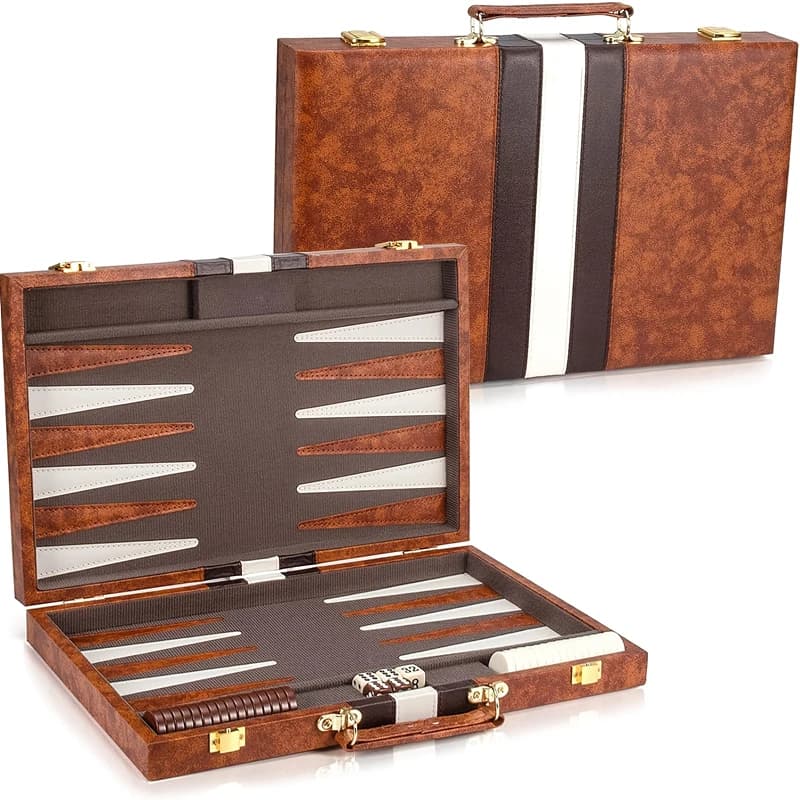 Set da gioco classico da 38 cm/15 pollici con tavola pieghevole, versione standard, gioco da viaggio portatile, regalo ideale per gli appassionati di strategie