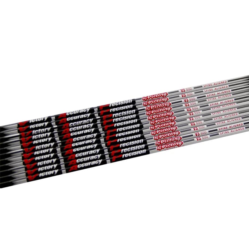 12Pcs Victory VAP V3 Pure Carbon Arrow Shafts ID.166" Spine 350 500 600 700 800 Length 30.5" For Target Shooting Archery