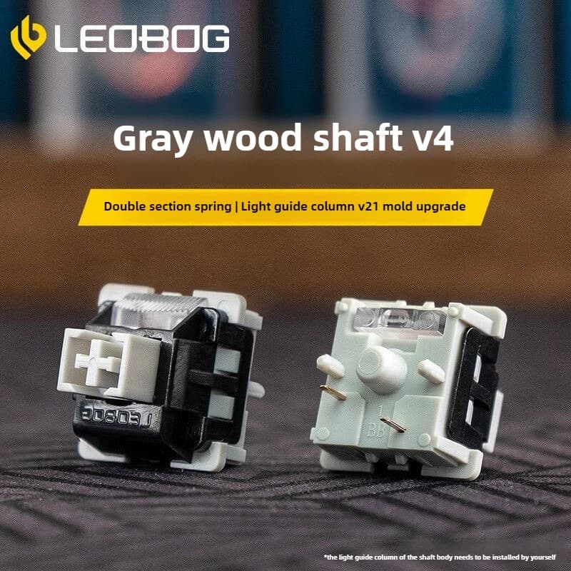 Interruttore tastiera meccanica albero in legno grigio V4 hot swap tastiera lineare da 5 piedi corpo albero tastiera meccanica mahjong tono fai da te