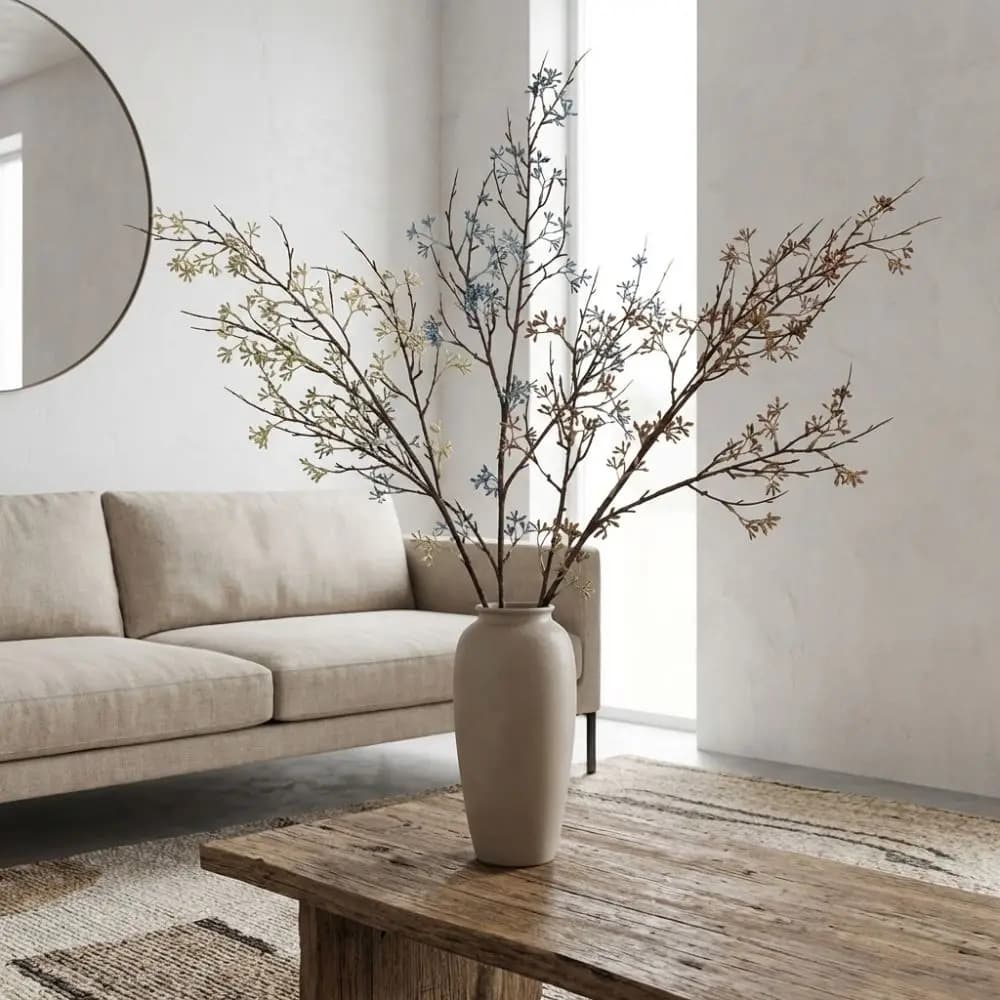 Handmade Artificial Eucalyptus Berries Green Plants Real Touch Simulation Eucalyptus Tree Plastic Floral Arrangement