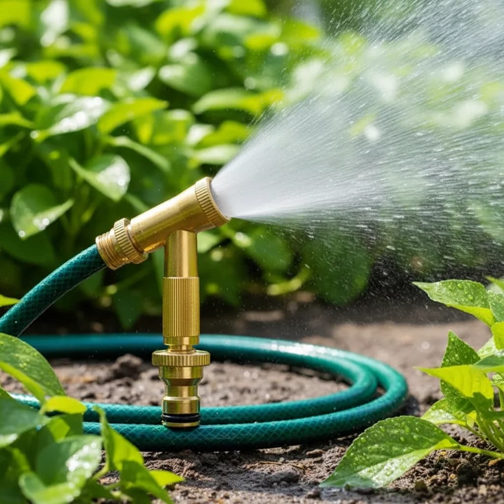 High Pressure Adjustable Brass Water Gun Sprayer for Garden Pipe Connector 1 Piece