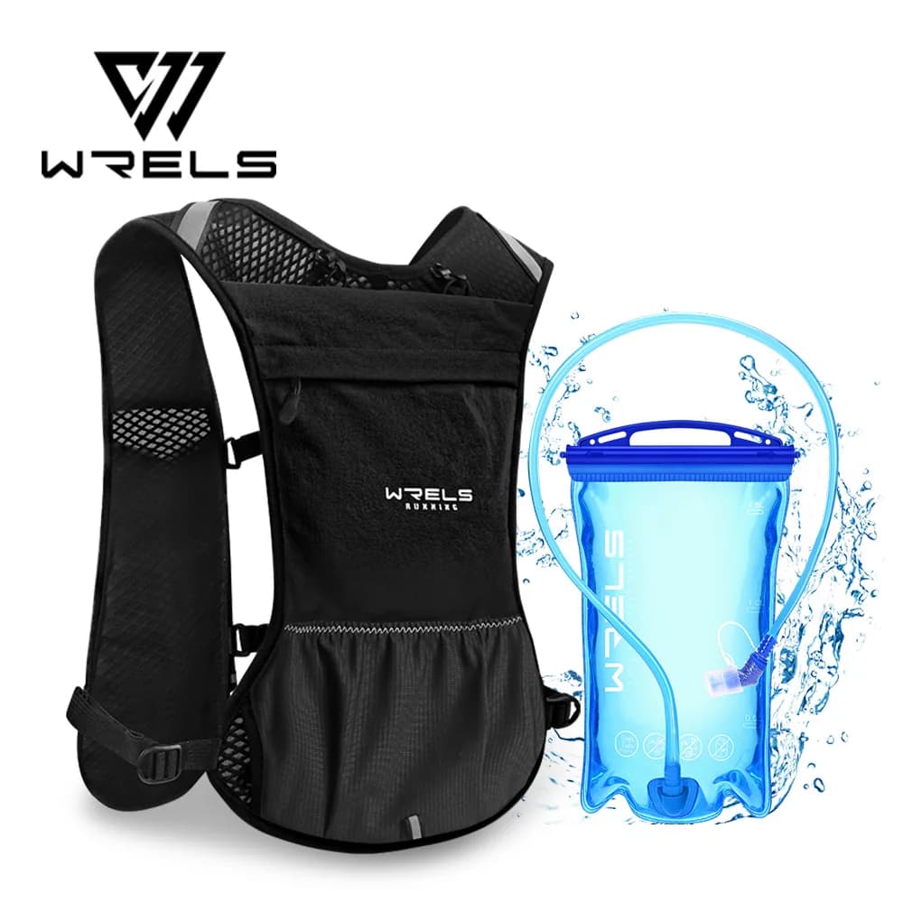 WRELS Moisturizing backpack Light hydration backpack Water backpack for marathon Water bottle backpack Breathable sports