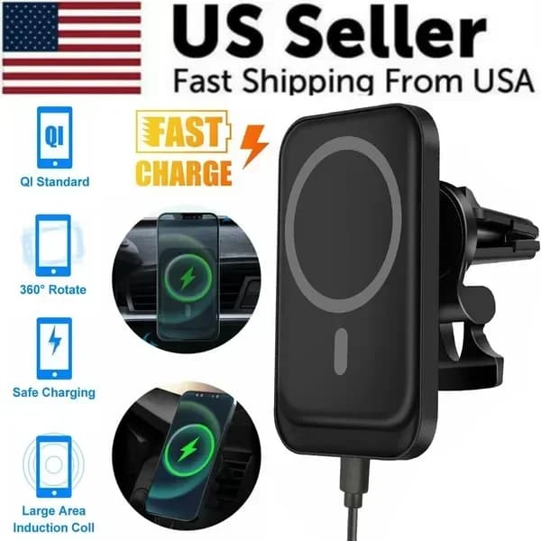 Magnetic Car Mount Holder for iPhone 12 13 14 Pro Max MagSafe