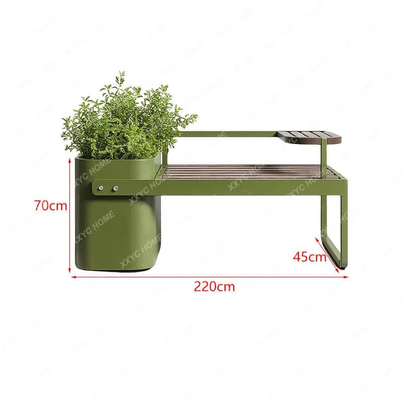Combinazione di fioriere quadrate da esterno con sedute, casual, creativa, semplice, personalizzabile, per uso commerciale, con divisorio a blocchi e combinazione di sedute.