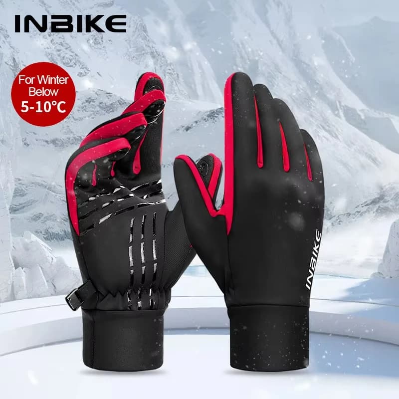 INBIKE Men's Cycling Gloves Women's Winter Cycling Gloves in Hot Stack for Horse Riding Bicycle Gloves Waterproof Touchscreen Accessories