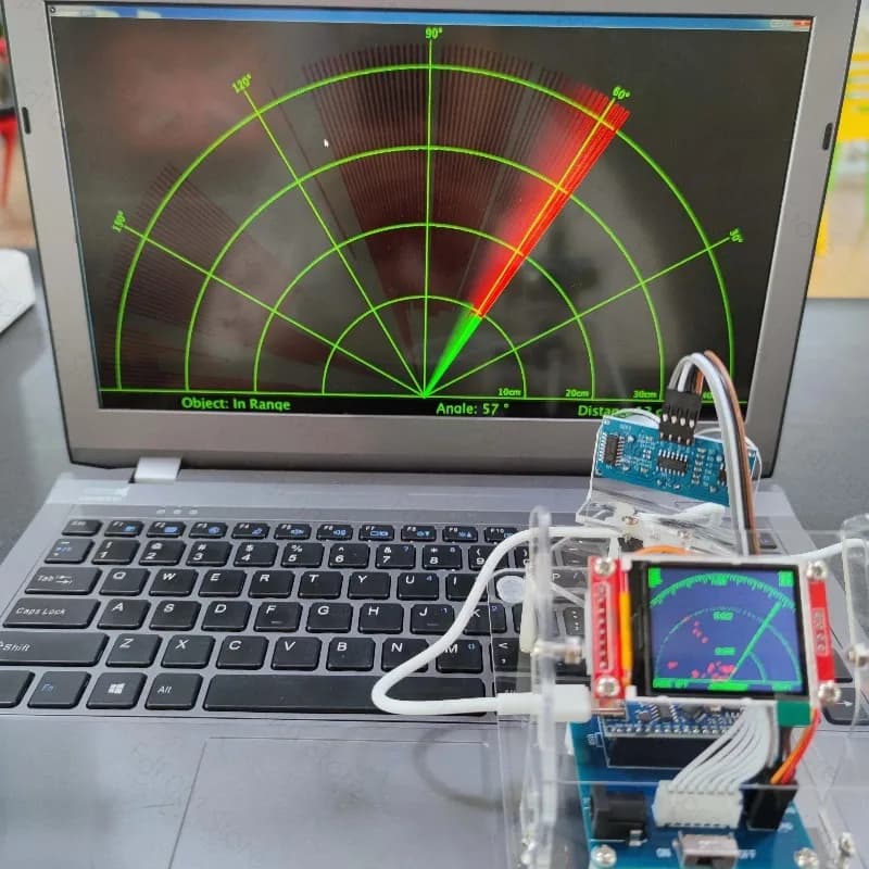 Kit di Scansione Radar a Ultrasuoni Fai-da-Te per Programmazione Arduino e Sensori Robotici