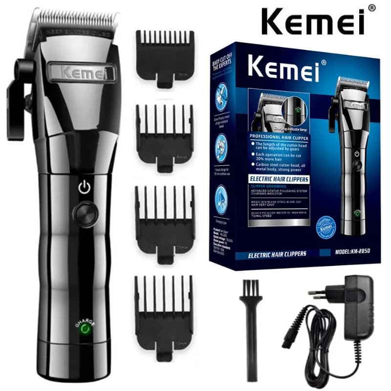 Kemei KM-2850 Haircuts Oil Head Cutting Electric Steel Cutting Head Wireless Charging Haircuts Electric