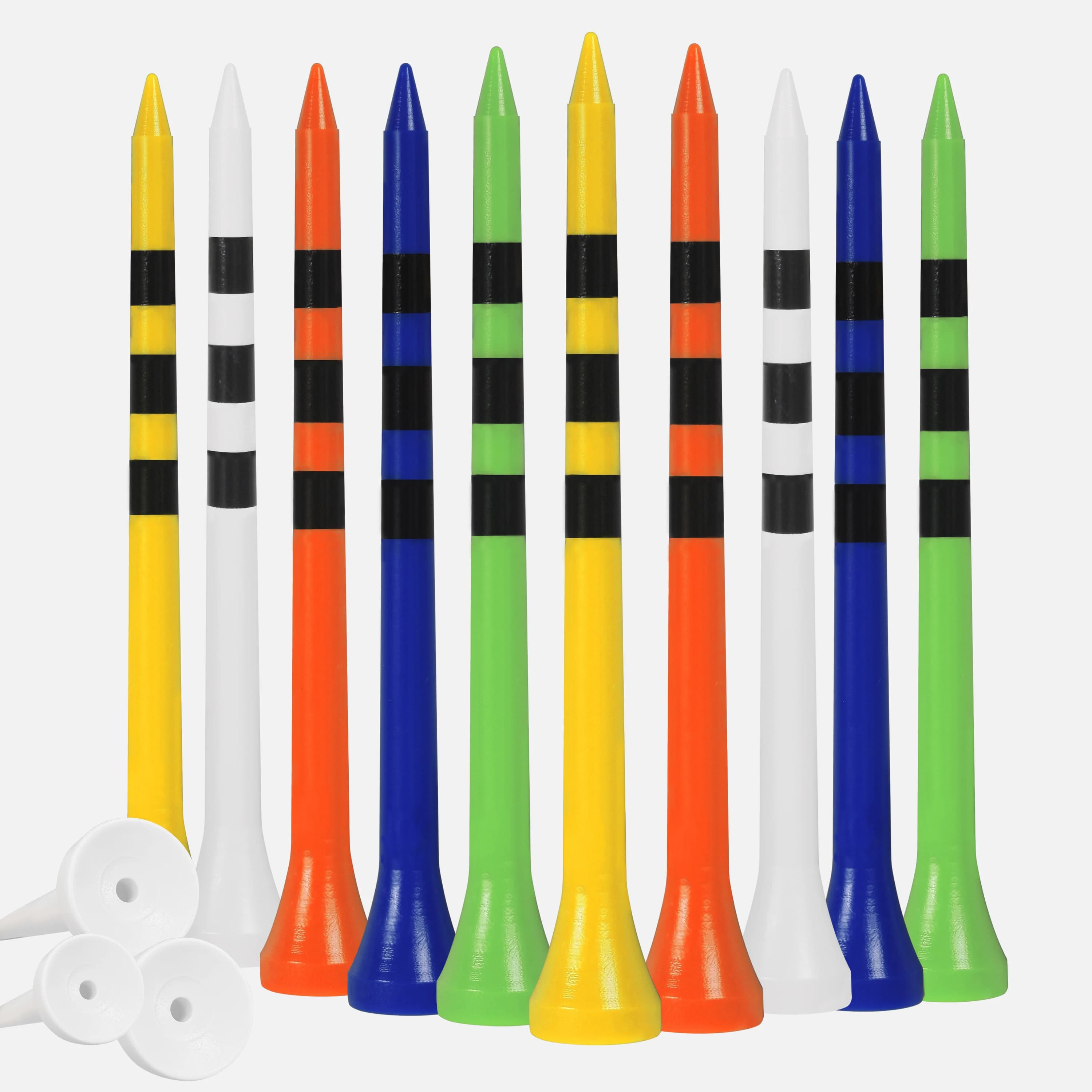 100-Pack Golf Plastic Ball Tees - Durable Plastic Ball Stands for Golf Courses And Practice