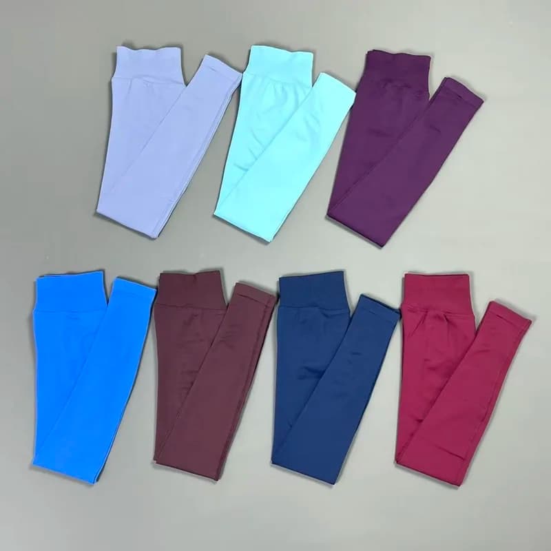 Leggings da Palestra per Donna, Senza Cuciture, Push-Up, Controllo Pancia, Pantaloni Elastici per Yoga, Traspiranti, per Corsa, Allenamento, Fitness e Sport