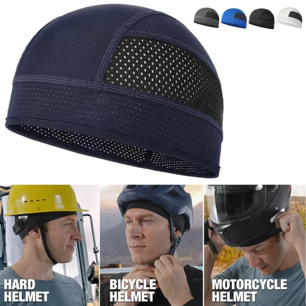 Summer mesh cap with thin air outlets for man Berretto with sweat absorbent skull under the helmet Breathable cycling cap for cyclist
