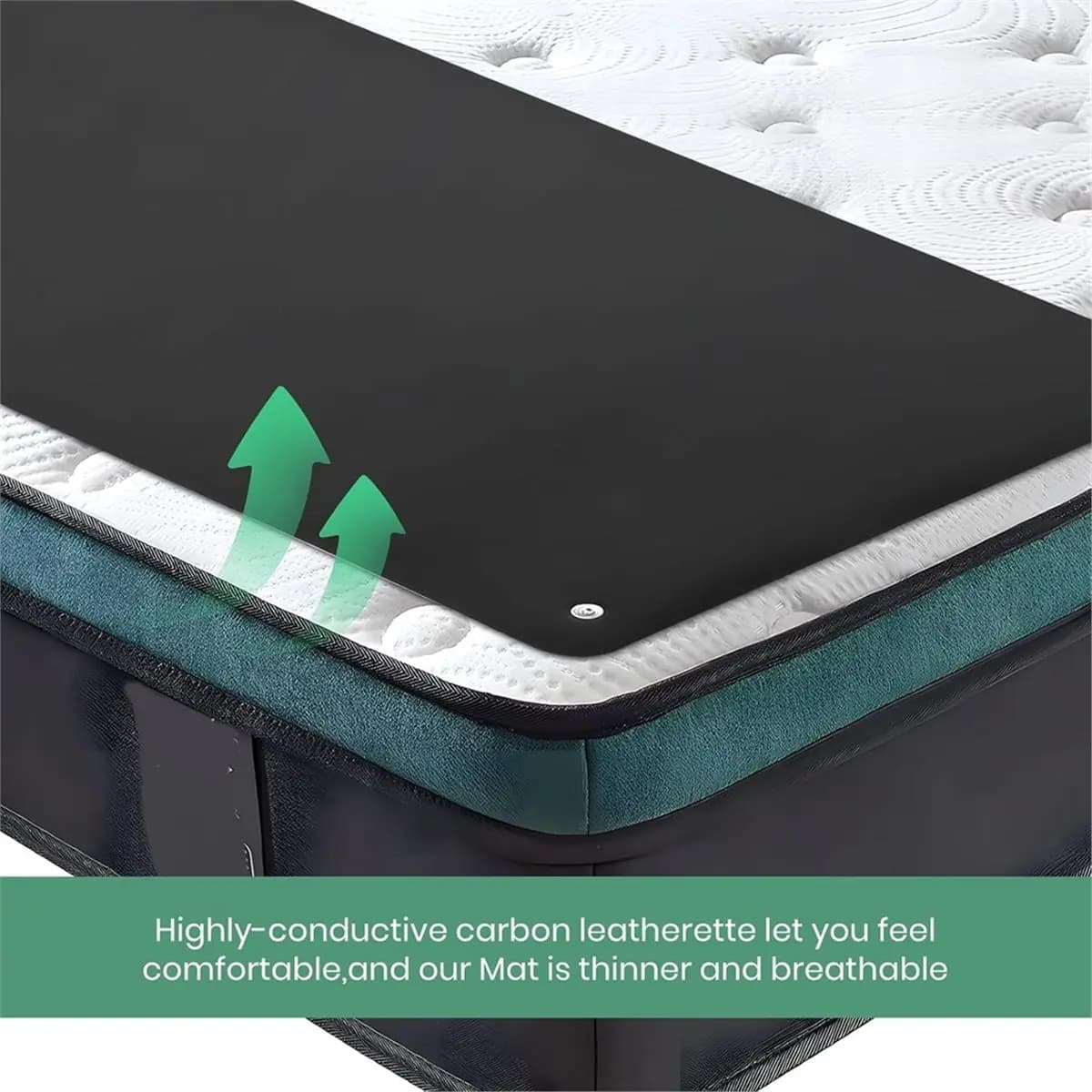 (AD10) Lenzuolo con messa a terra per migliorare il sonno e alleviare lo stress, tappetino Earthing 30x100cm per casa e yoga, Spina EU