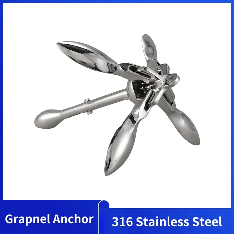 Hardware di aggancio per ancoraggio pieghevole per barche in acciaio inossidabile 316 da 1,5 kg/0,7 kg per yacht marini