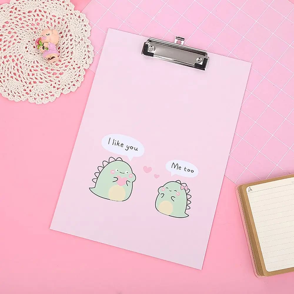 Cartoon Thickened Office Supplies Student Stationery Splint Writing Pad Document Board Clip Clipboard A4 Paperboard File Folder
