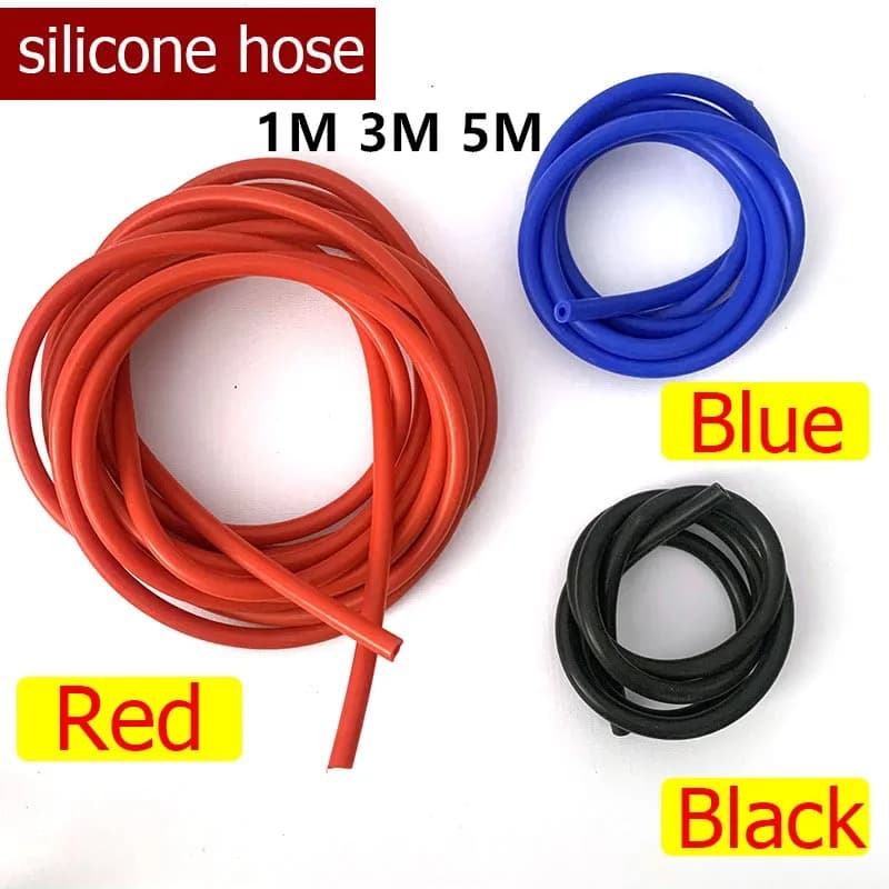 ID 3/4mm spessore 2mm Lunghezza 1M 3M 5M Tubo flessibile universale in silicone per vuoto per auto Tubo da corsa Blu Nero Rosso Tubo limitatore di pressione