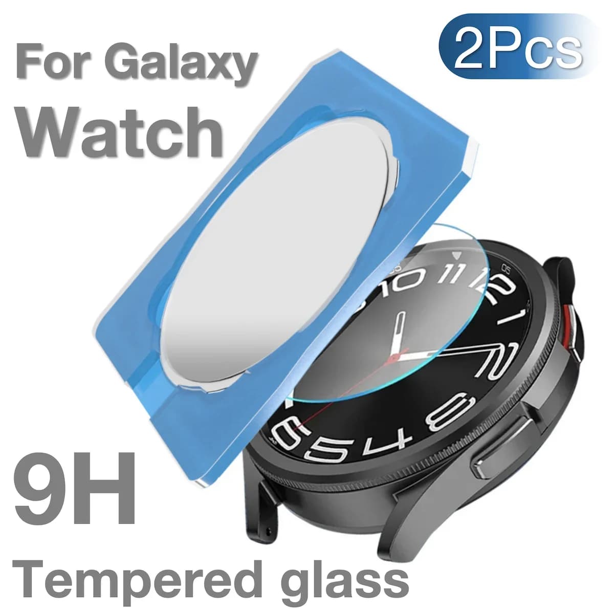 2 pezzi per Samsung Galaxy Watch7 Ultra 4 5 6 7 40 44mm Classic 43mm 47mm facile con allineamento protezione schermo pellicola in vetro temperato