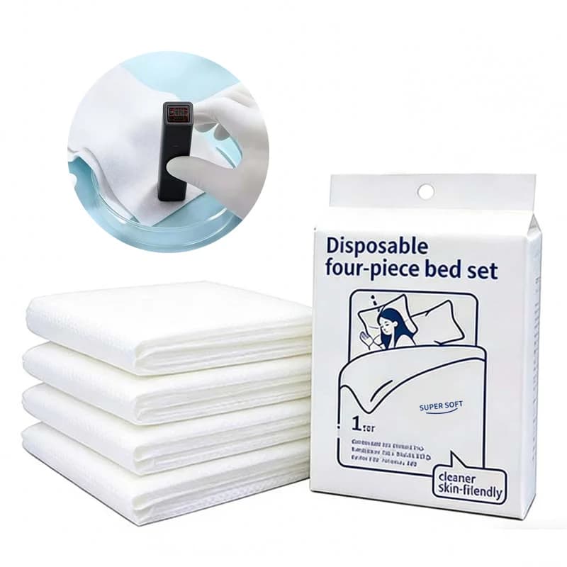 Lenzuola Monouso 220x240cm per Hotel, Copriletto Portatile Non Tessuto Rinforzato, Copriletto Anti-Sporco per Viaggi e Hotel
