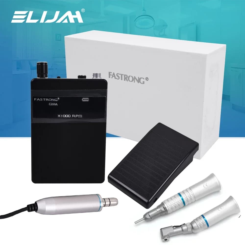 ELIJAH Micromotore portatile dentale ricaricabile adatto per strumenti per attrezzature da laboratorio per manipolo dentale a bassa velocità di tipo E