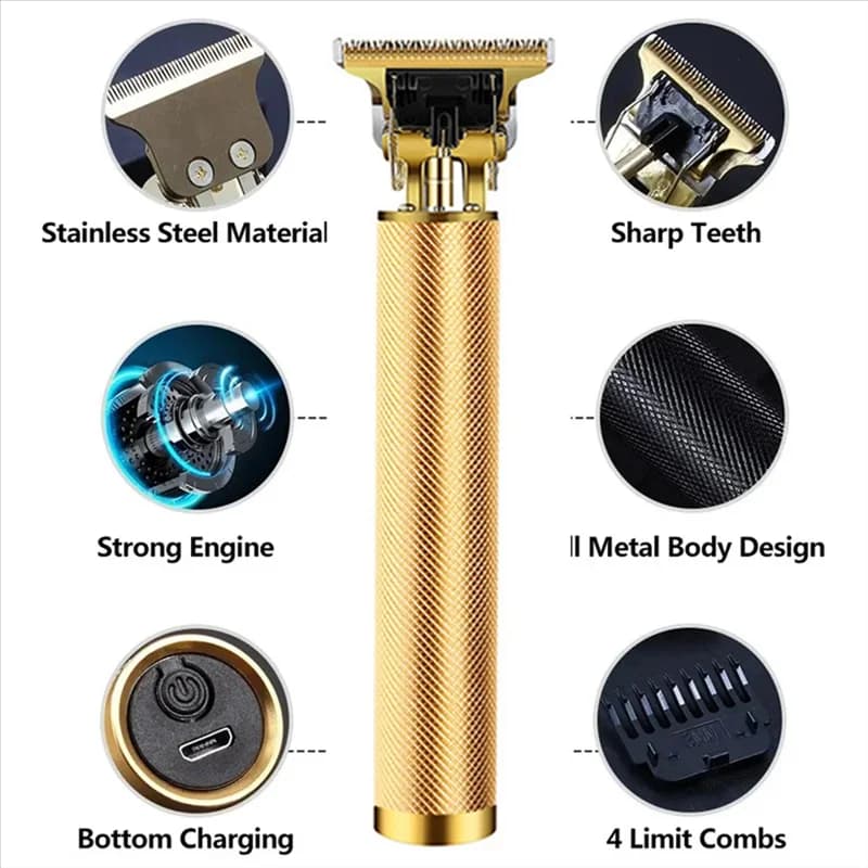 B59B-Tagliatrice per capelli Barbiere per uomo Tagliacapelli professionale Tagliacapelli elettrico senza fili Rasoio per barba da uomo Durevole