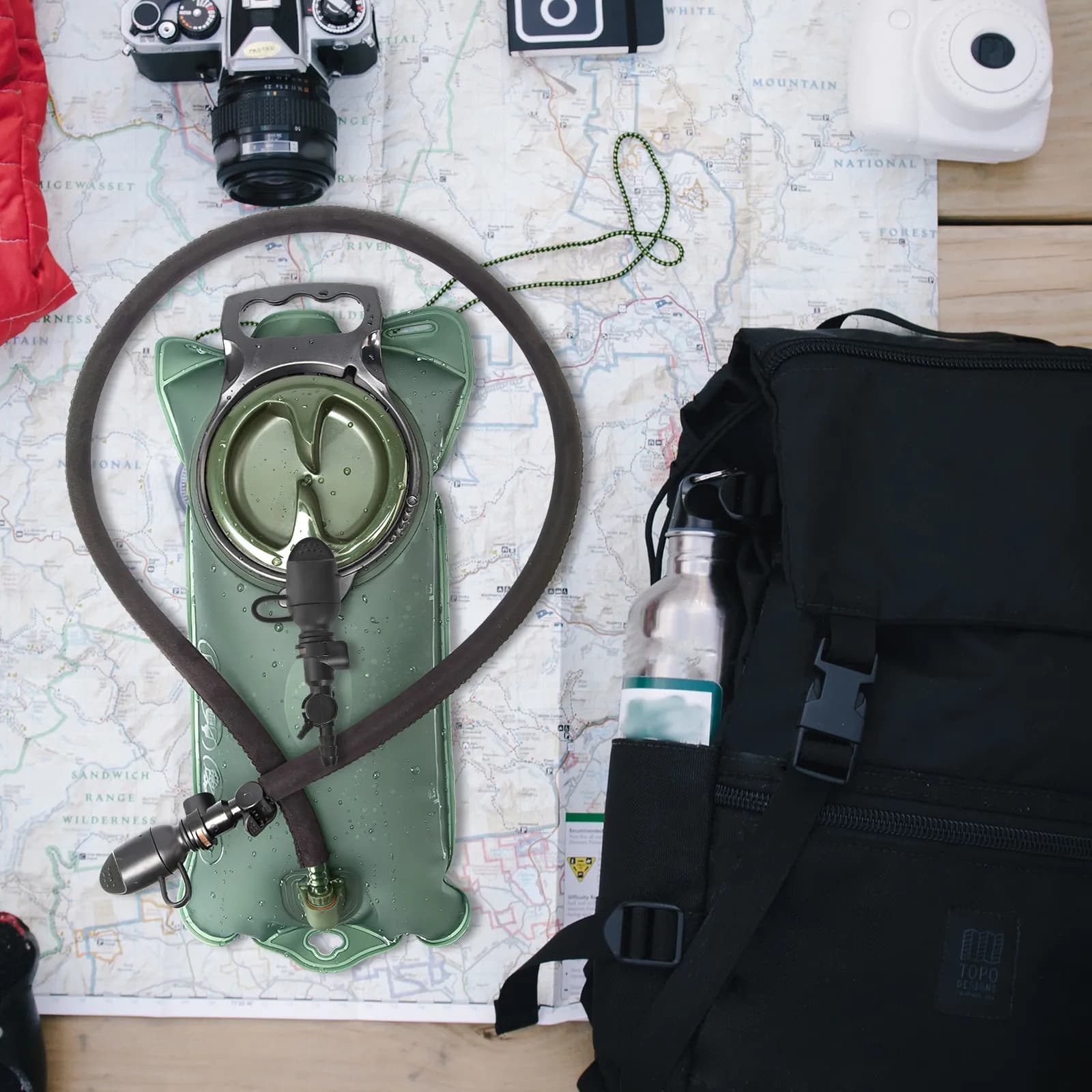 Outdoor Hydrating Bag Kit with High Flow Anti-Gelo Valve for Hiking and Backpack - Portable Hydrating Bag