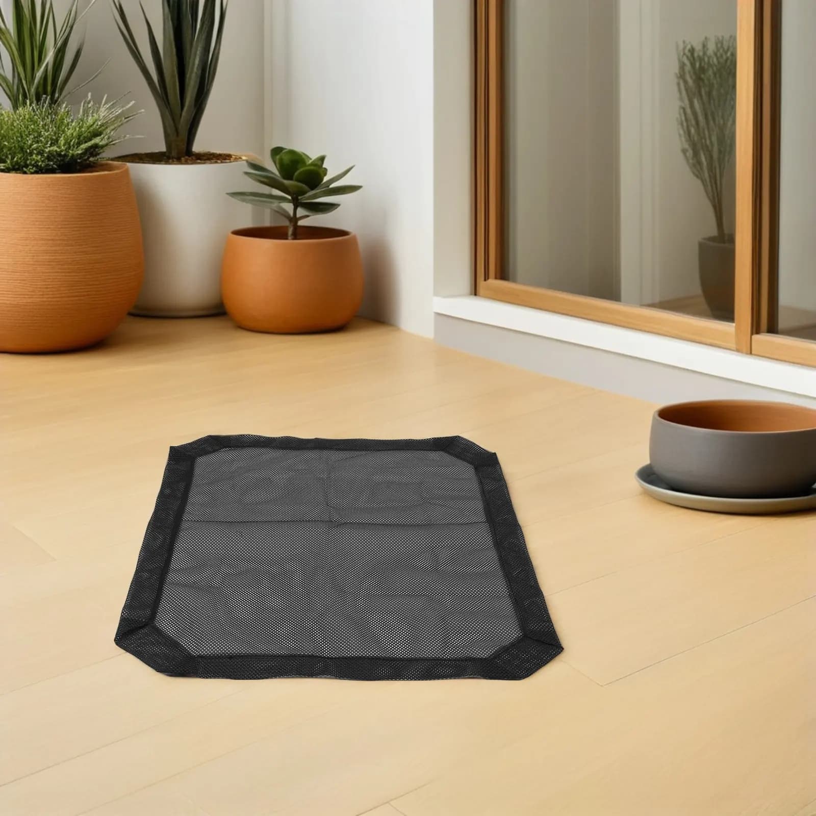 Copriletto Rialzato per Cani 108x72cm in Rete Rimovibile Traspirante, Ricambio Comodo e Portatile per Cuccia da Interno/Esterno