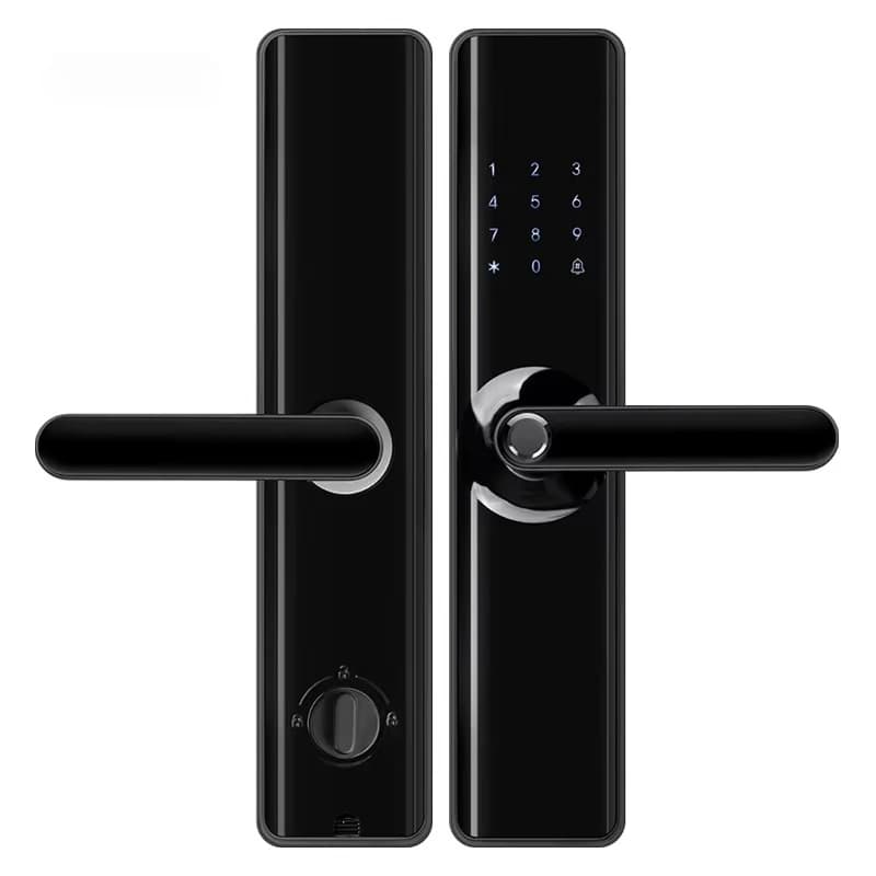 Serratura per porta digitale con chiave RFID sicura per ufficio intelligente con cilindro a chiave senza chiave per porte in legno per hotel TTlock e TUYA