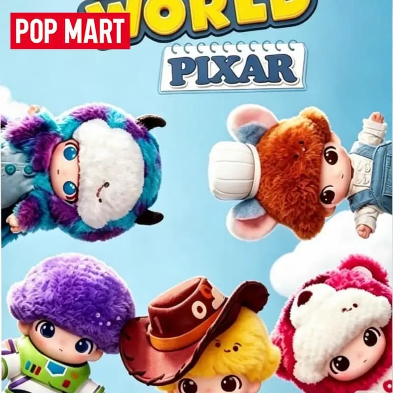 POP MART DIMOO WORLD PIXAR Series Vinyl Plush Pendant Trendy Mystery Box Anime Action Figure Blind Box Toys Model Ornament Dolls