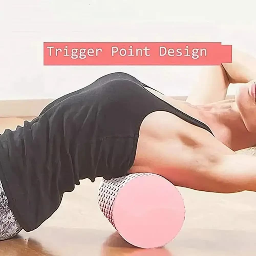 New 30/45 cm Pilates Foam Roller Black Fitness Equipment Portable Solid Massage Roller For Women/men