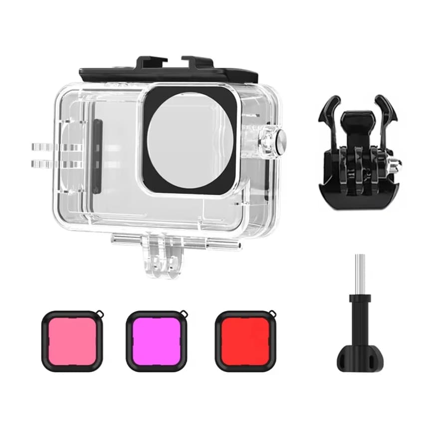 Compatible with DJI Action 6 Waterproof 45 m underwater housing with cold sleigh support Supports vertical shooting