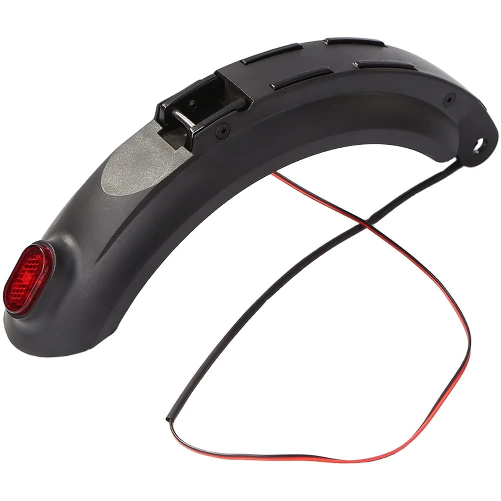 Replacement Scooter Part Scooter Mud Guard Light Integrated Light System Black Finish Design Electric Bicycle Accessory