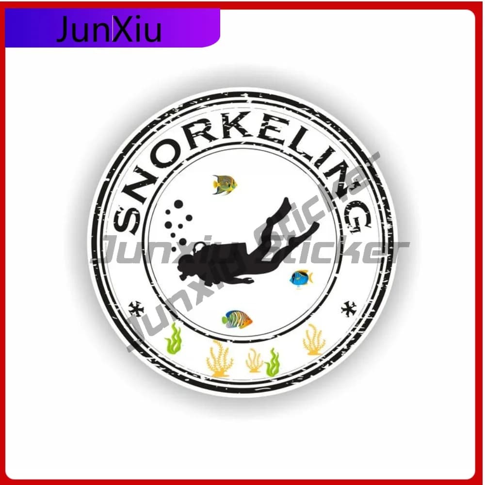 Snorkeling Sport Vinyl Sticker Round Gasket Decalcomanie scratch-resistant Decalcomanie custom 125 Motorcycle bumpers Funny pictures of stickers Refit