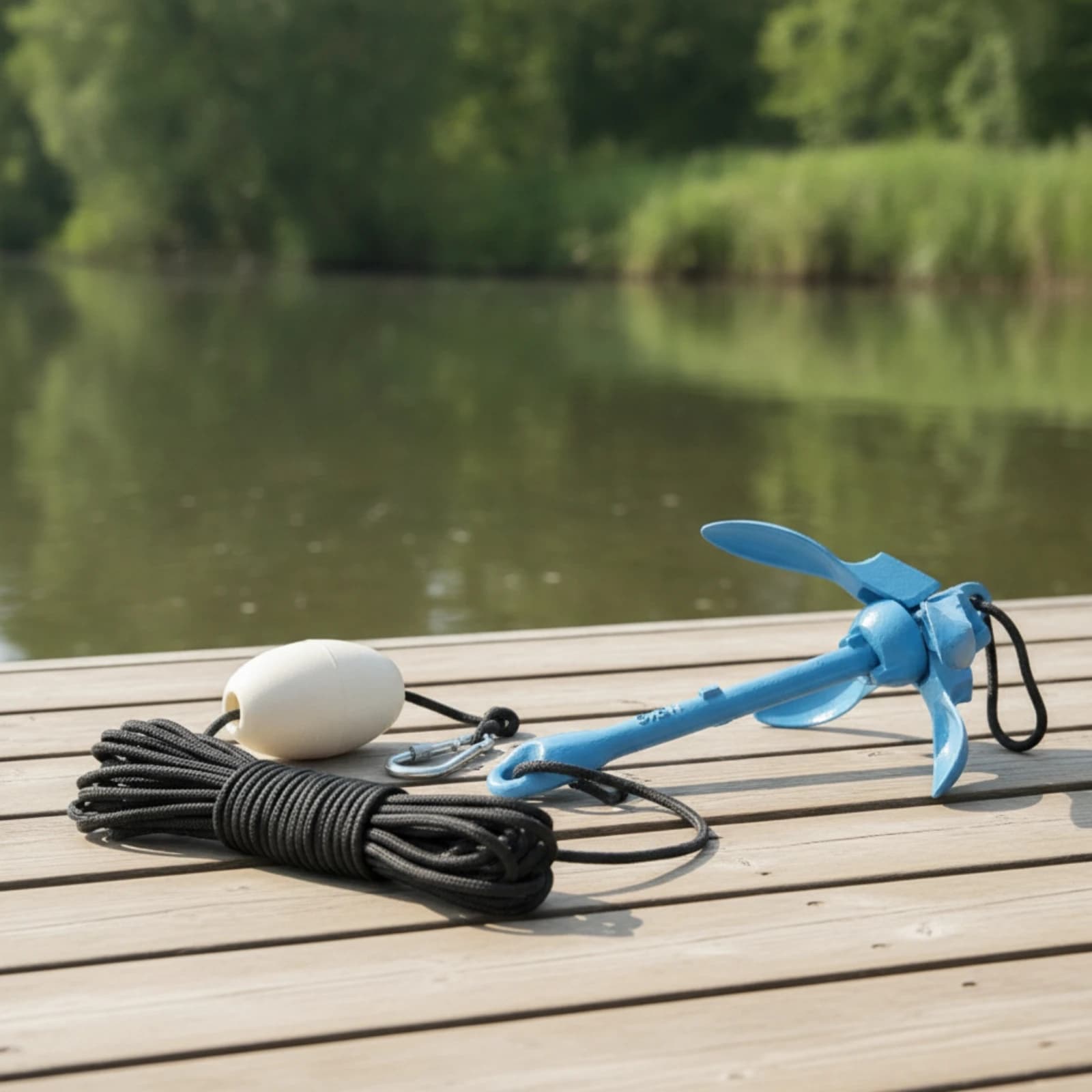 Portable Folding Grapnel Anchor Kit Collapsible Kayak Anchor Kit Multi-Purpose for Kayakers, Inflatable Boats