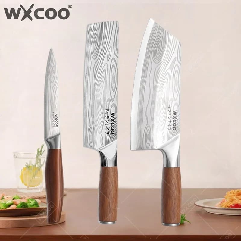 WXCOO Stainless Steel Boning Knife Kitchen Knife Dual-Purpose Chopping and Slicing Household Fruit Knife Kitchen Supplies