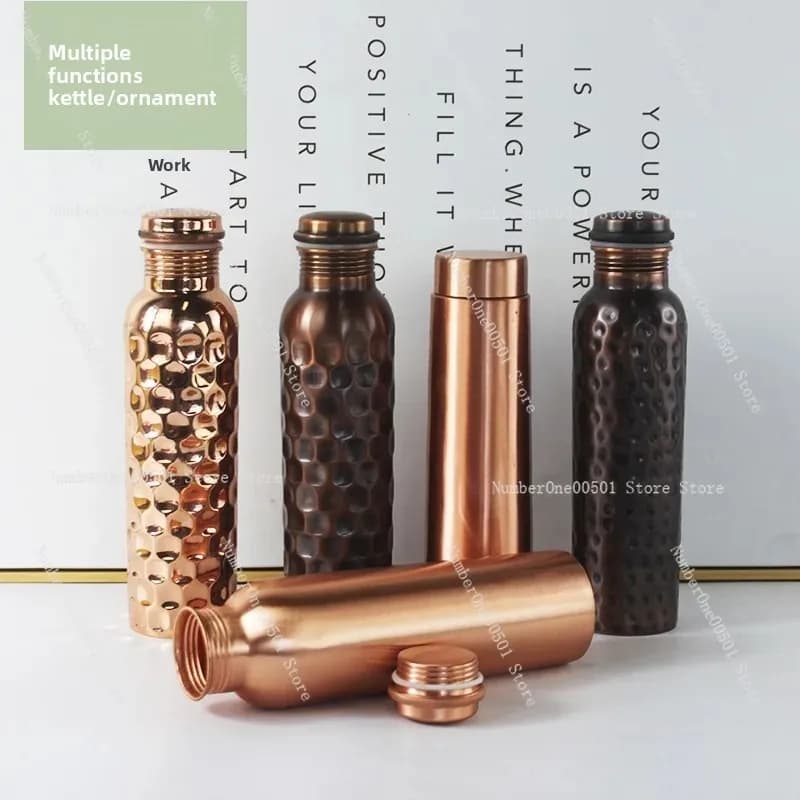 Portable Outdoor Travel Portable Cold Kettle with Handmade Pure Copper Bottle Imported