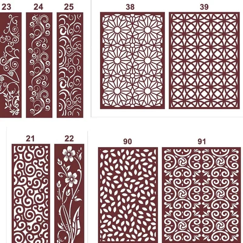 2000 DXF format EPS vector design simple cut Laser CNC engraving door window wall package decoration design file