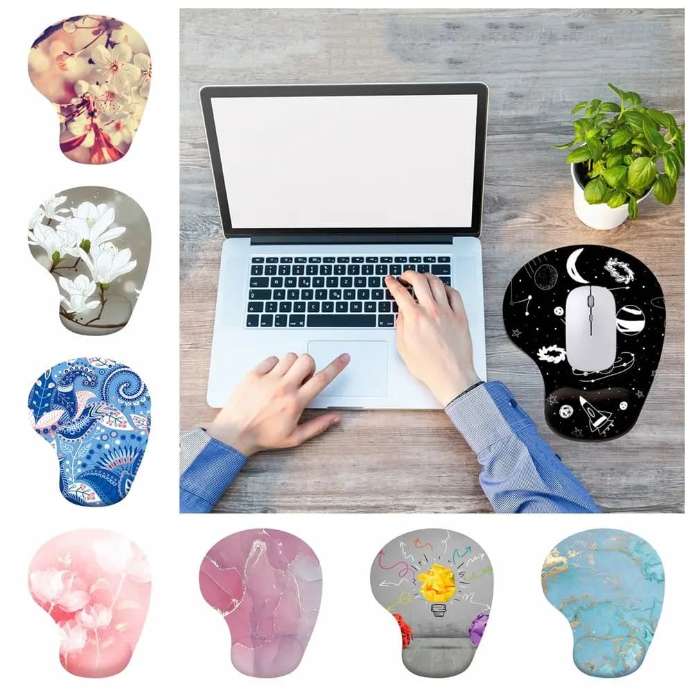 Tappetino per mouse ergonomico con supporto per le mani antiscivolo per giochi in silicone per computer portatile