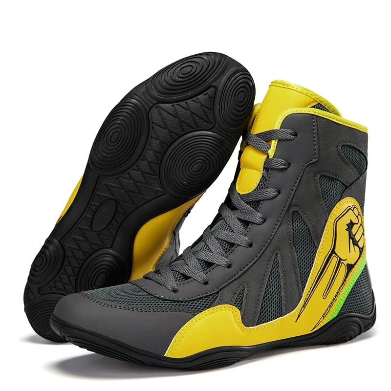 High unisex boxing shoes - Breathable, comfortable, shockproof, anti-slip and wear resistant for wrestling and squat