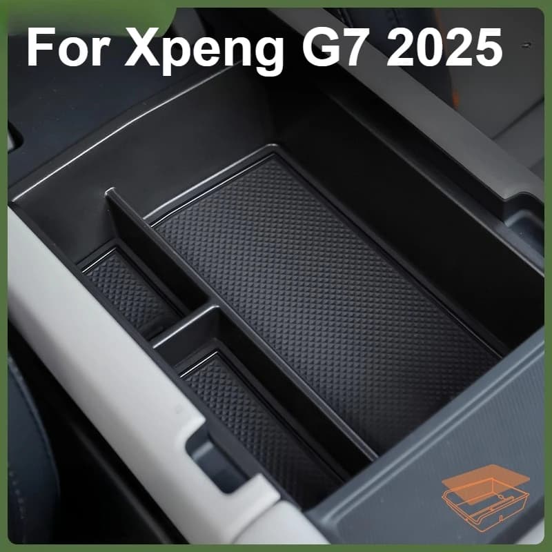 Scatola portaoggetti bracciolo auto per Xpeng G7 2025 LHD Console vassoio contenitore organizzatore accessori interni