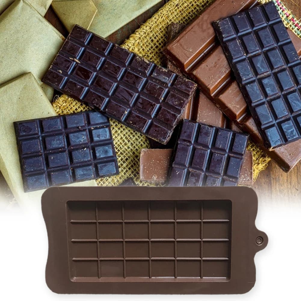 Stampo per Cioccolato Fai-da-Te, Forma Rettangolare, Utensile da Cucina, Stampo per Torte, Vassoio per Ghiaccio in Silicone per Uso Domestico