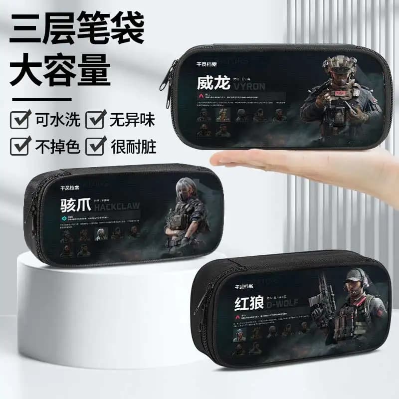 Delta Force Delta Action – Astuccio per matite Merch (stoccaggio multistrato, decorazione da collezione)