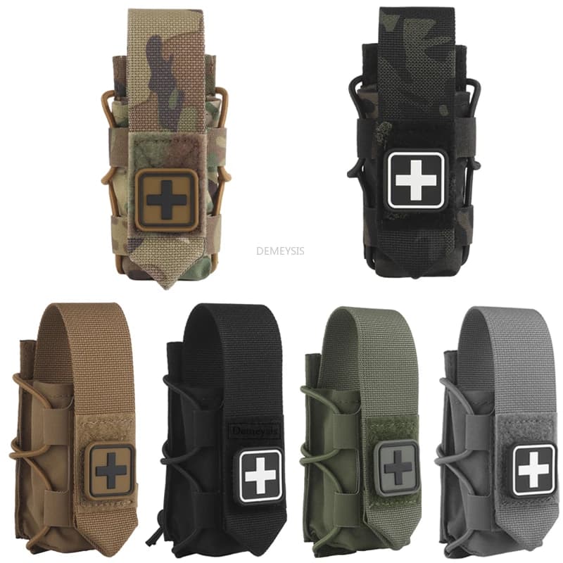 Borsa Tattica Universale per Laccio Emostatico, Porta Laccio Emostatico EMT, Piccola Borsa Pronto Soccorso per Traumi, Porta Attrezzatura per Airsoft, Caccia e Sopravvivenza