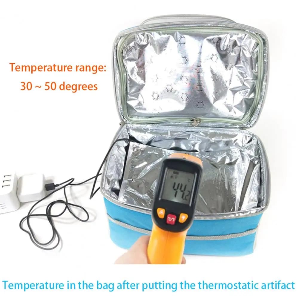 Termostato USB Piastra di conservazione del calore per borsa da pranzo Bottiglia di latte Scatola da pranzo Riscaldatore termico per alimenti portatile fai-da-te esterno